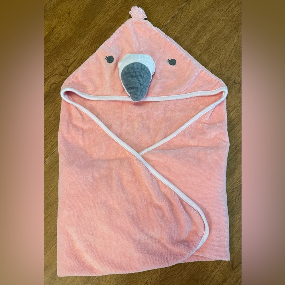 Baby Girls' Flamingo Hooded Bath Towel - Cloud Island